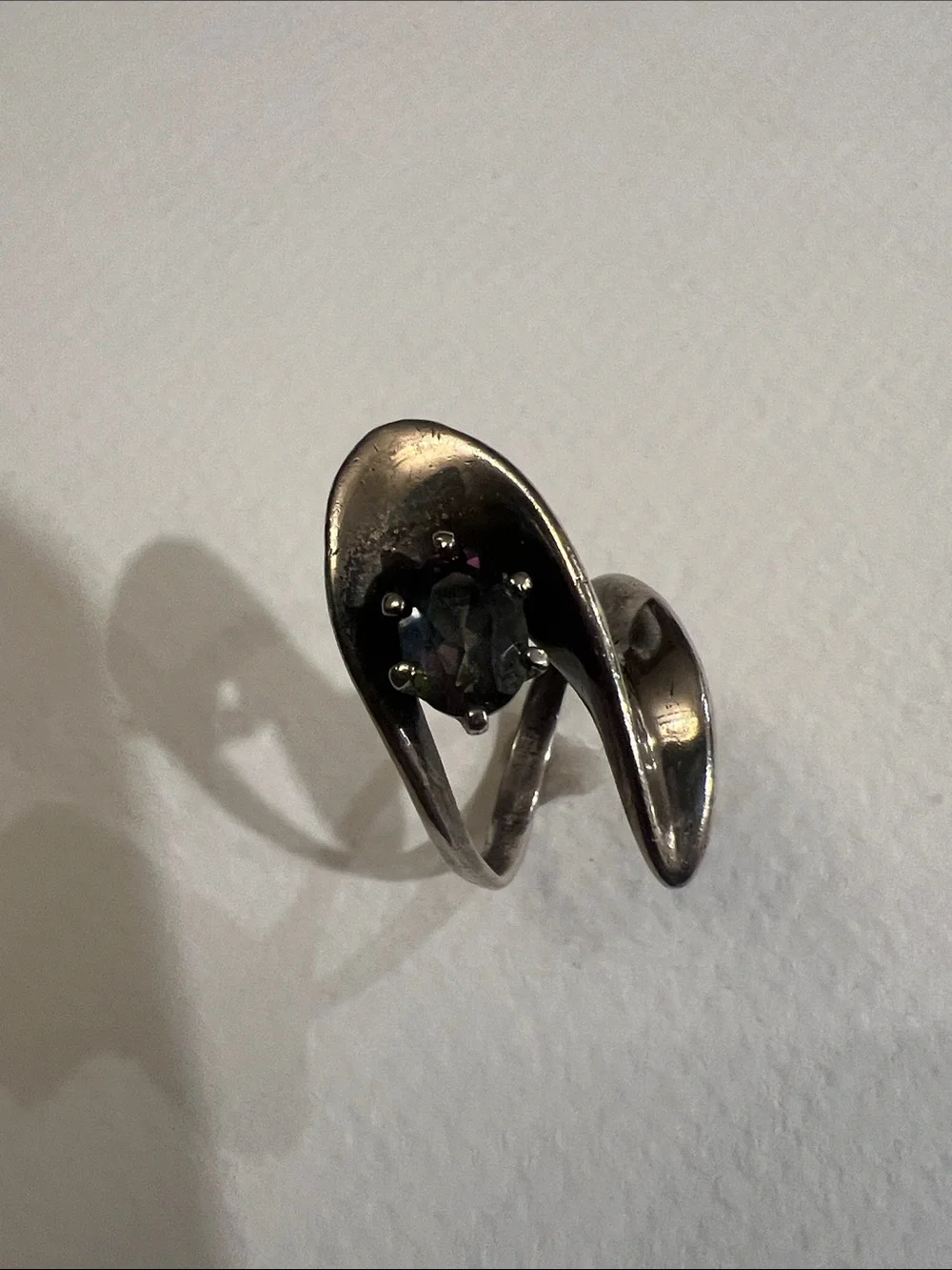 Sterling Silver Liquid Swirl Mystic Topaz Ring